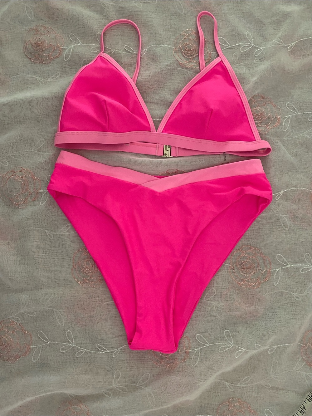Hot Pink Two-Piece Bikini Set